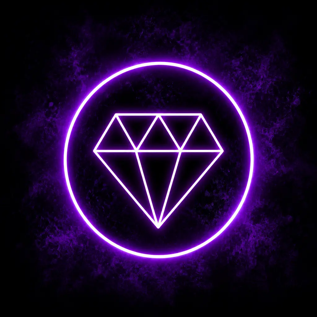 Белый неоновый бриллиант — логотип Black Diamond